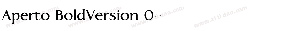 Aperto BoldVersion 0字体转换